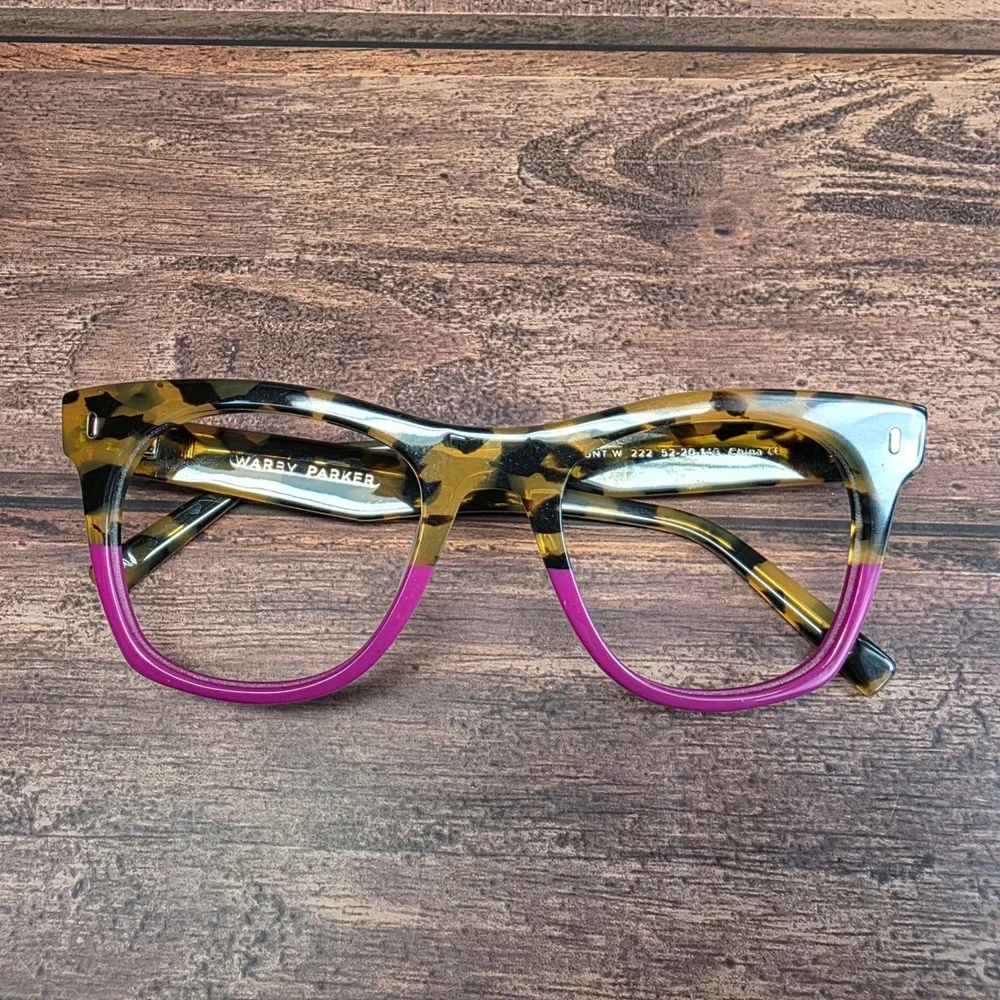Warby Parker Hunt W 222 Eyeglasses Tortoise Purple 52-20-145 Square Frames
